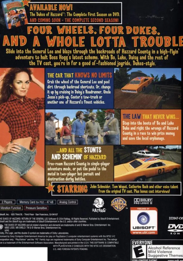 Sale Dukes of Hazzard Return of the General Lee Ps2 Games