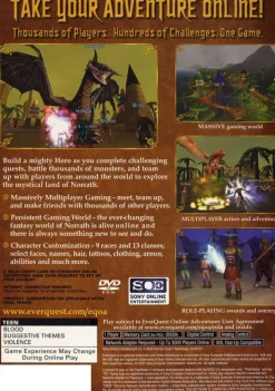 New Everquest Online Adventures Ps2 Games