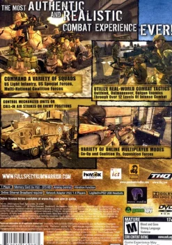 Sale Full Spectrum Warrior Ten Hammers Ps2 Games