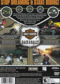 Fashion Harley Davidson Motorcycles Race to the Rally Ps2 Games