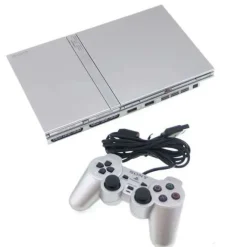 Hot Playstation 2 Slim Silver System with Dualshock Controller Ps2 Systems