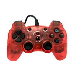 Outlet PS2 New CLEAR RED Wired Controller Ps2 Accessories
