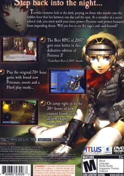 Hot Shin Megami Tensei Persona 3 FES Ps2 Games