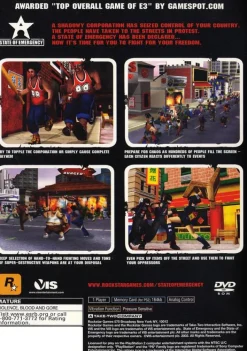 Clearance State of Emergency Ps2 Games